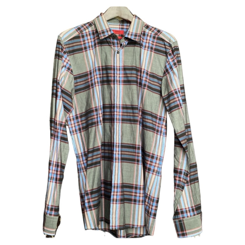Men’s Slim Fit Hugo Boss Plaid Button-Down
